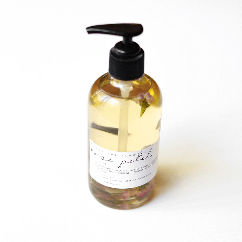 among the flowers rose petal body oil