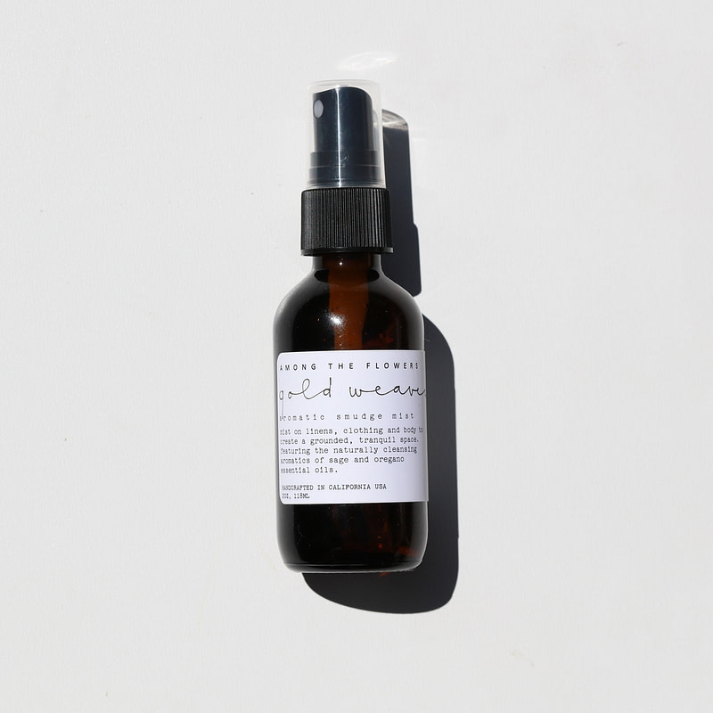 among the flowers gold weaver aromatic smudge mist
