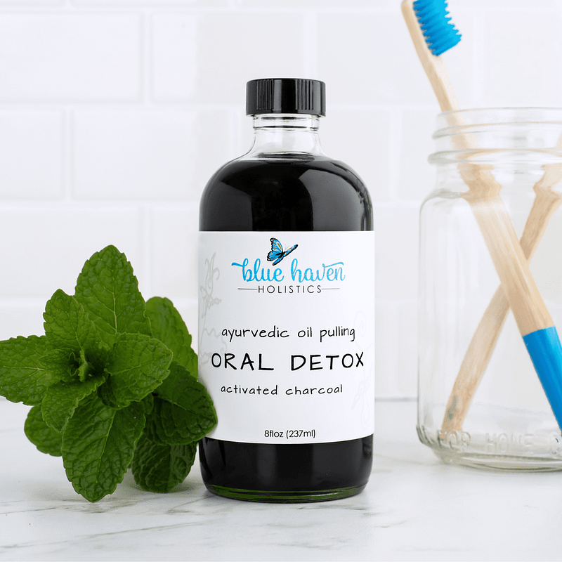 blue haven oil pulling mouthwash activated charcoal