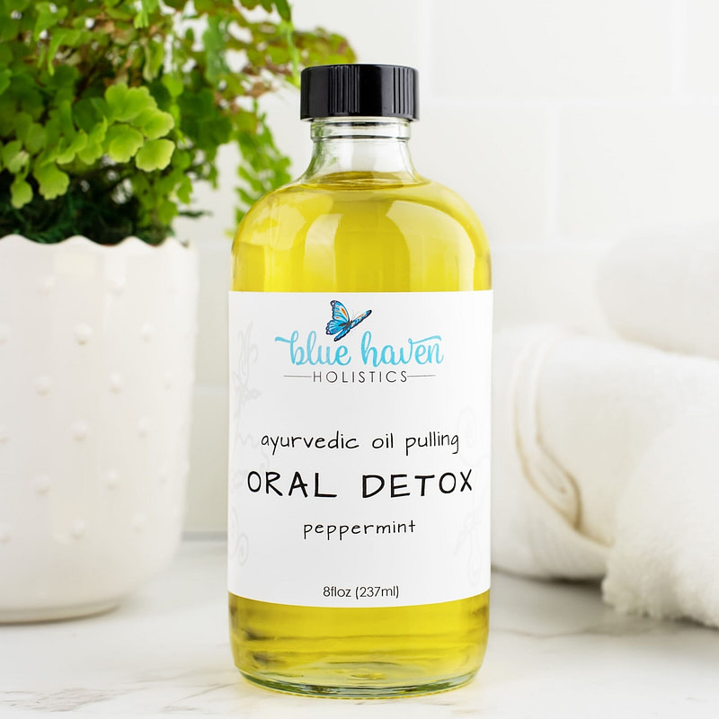 blue haven oil pulling mouthwash peppermint 1 scaled