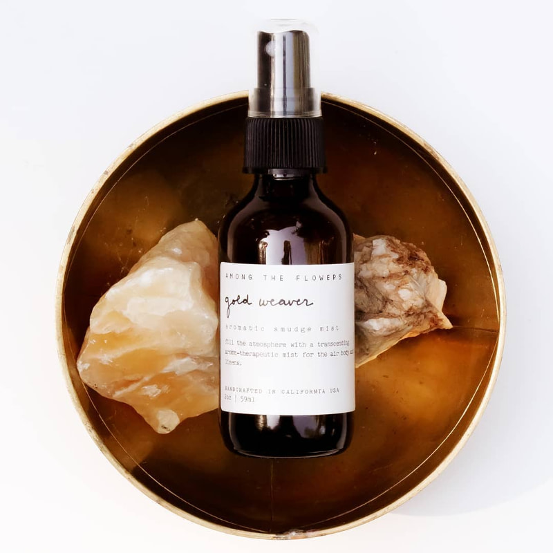 among the flowers gold weaver aromatic smudge mist 2