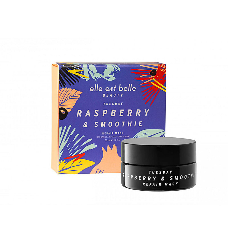 elle est belle tuesday raspberry smoothie repair mask